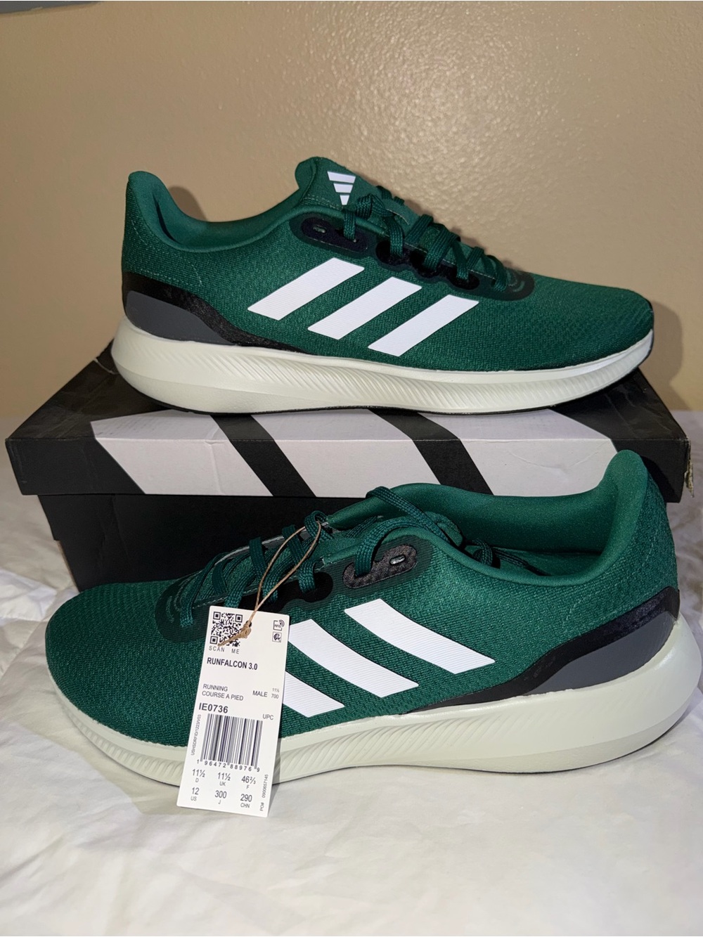 adidas Runfalcon 3.0 Men's Athletic Shoes - Green/White